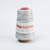 Cinta de Brillos 4mm Blanco/Plateado