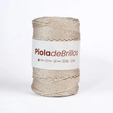 Piola de Brillos 2mm Crema/Dorado