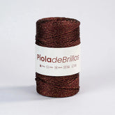 Piola de Brillos 2mm Vinotinto/Dorado