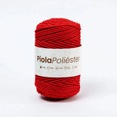 Piola Poliéster 3mm Rojo