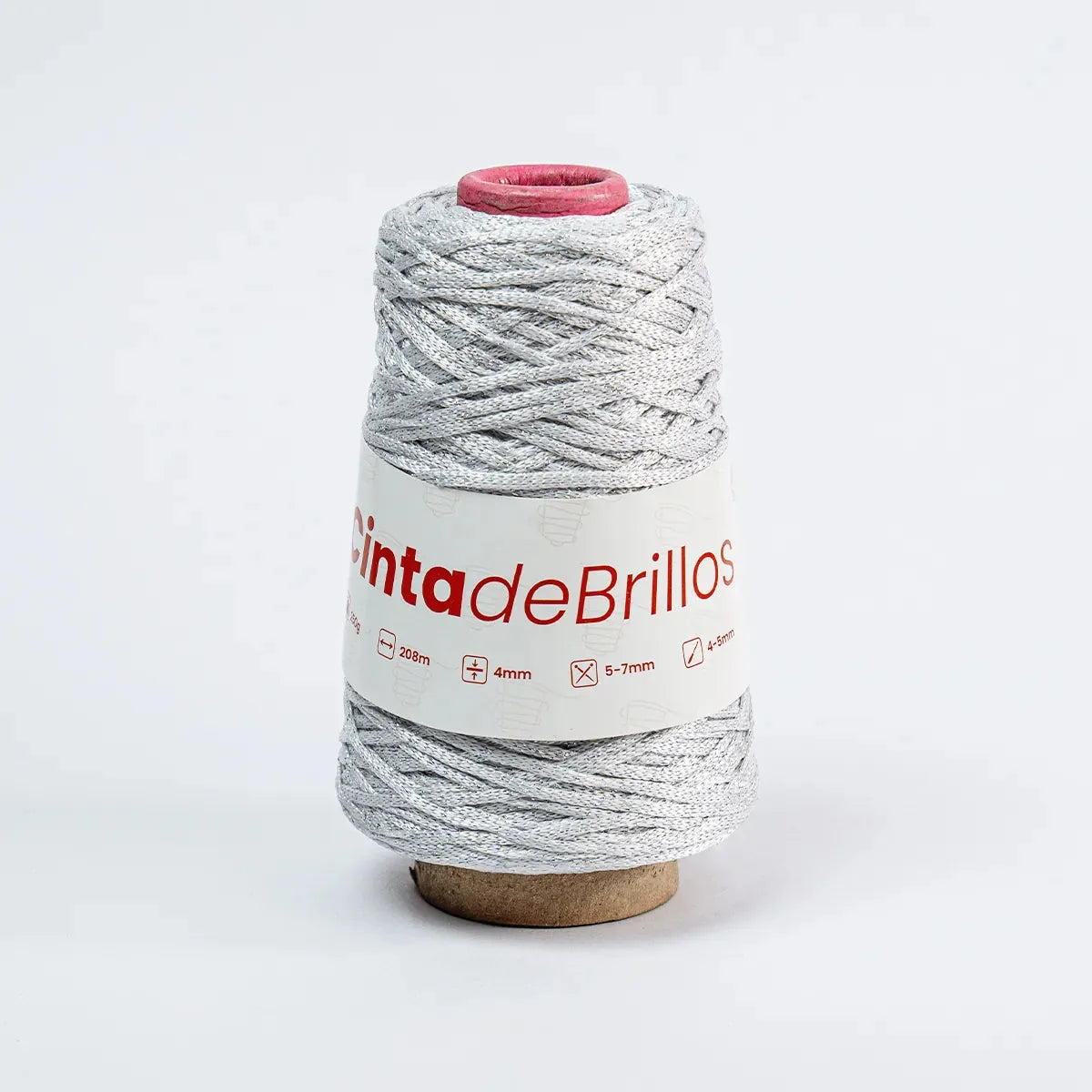 Cinta de Brillos 4mm Blanco/Plateado