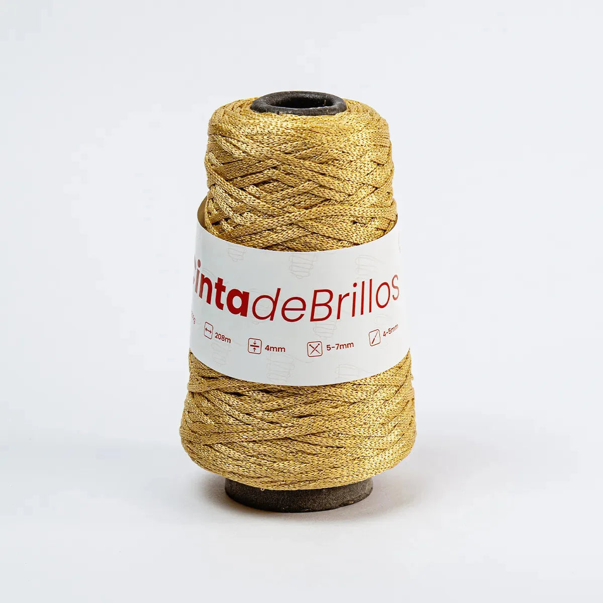 Cinta de Brillos 4mm Dorado/Dorado