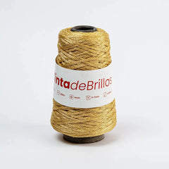 Cinta de Brillos 4mm Dorado/Dorado