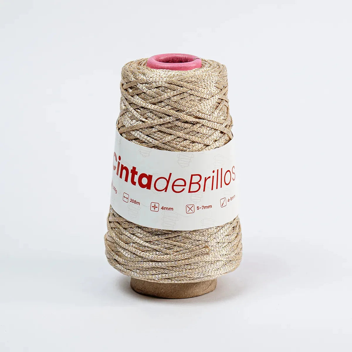 Cinta de Brillos 4mm Mocca/Plateado