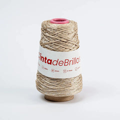 Cinta de Brillos 4mm Mocca/Plateado