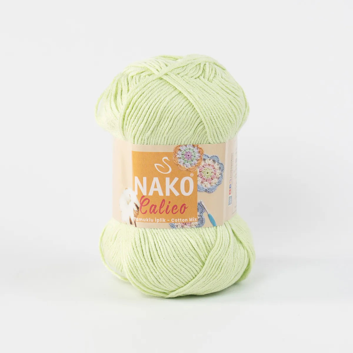 Lana Calico Verde Limón 6707