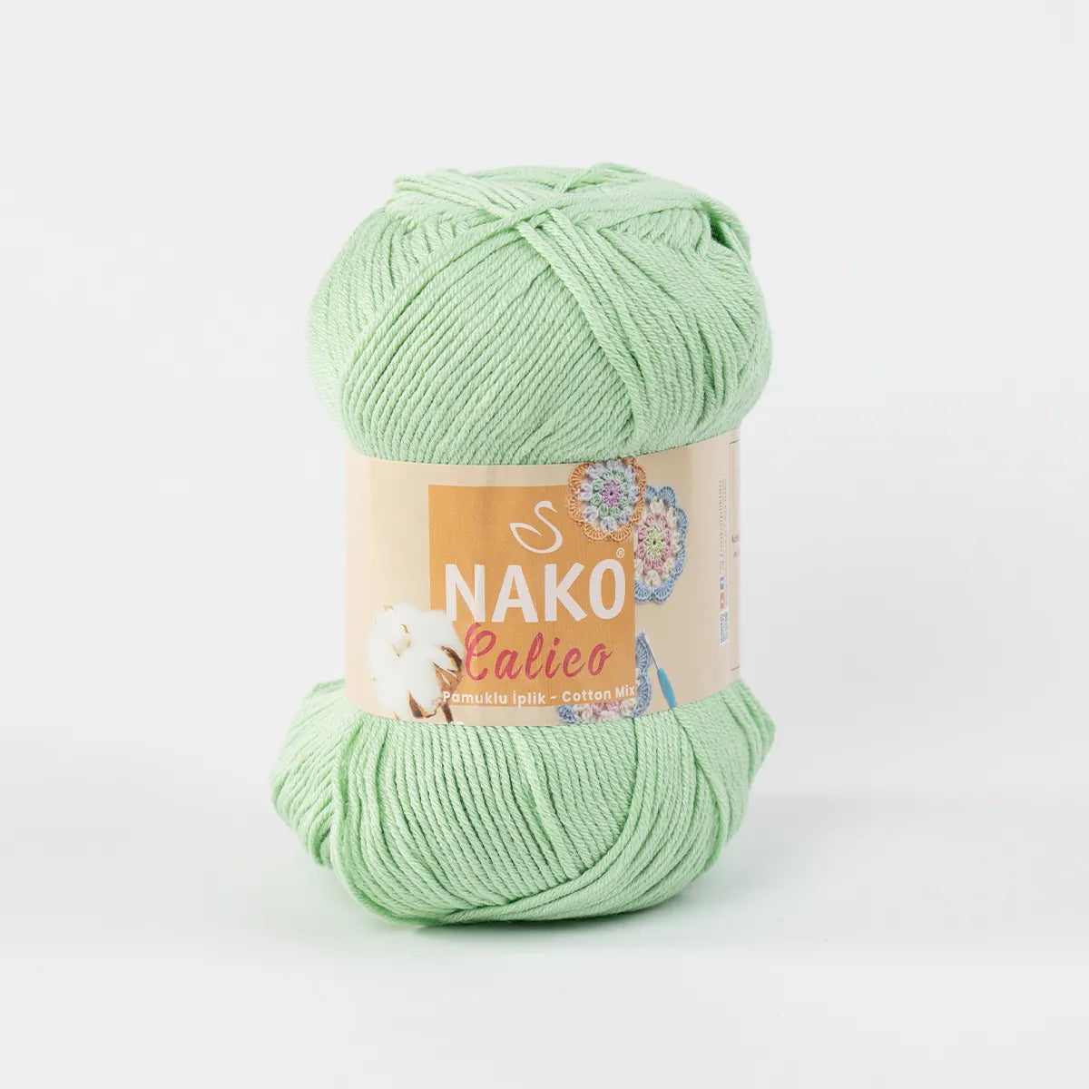 Lana Calico Verde Pera 6553