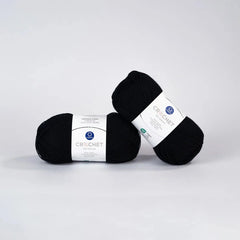Lana Coats Crochet Negro 0000N