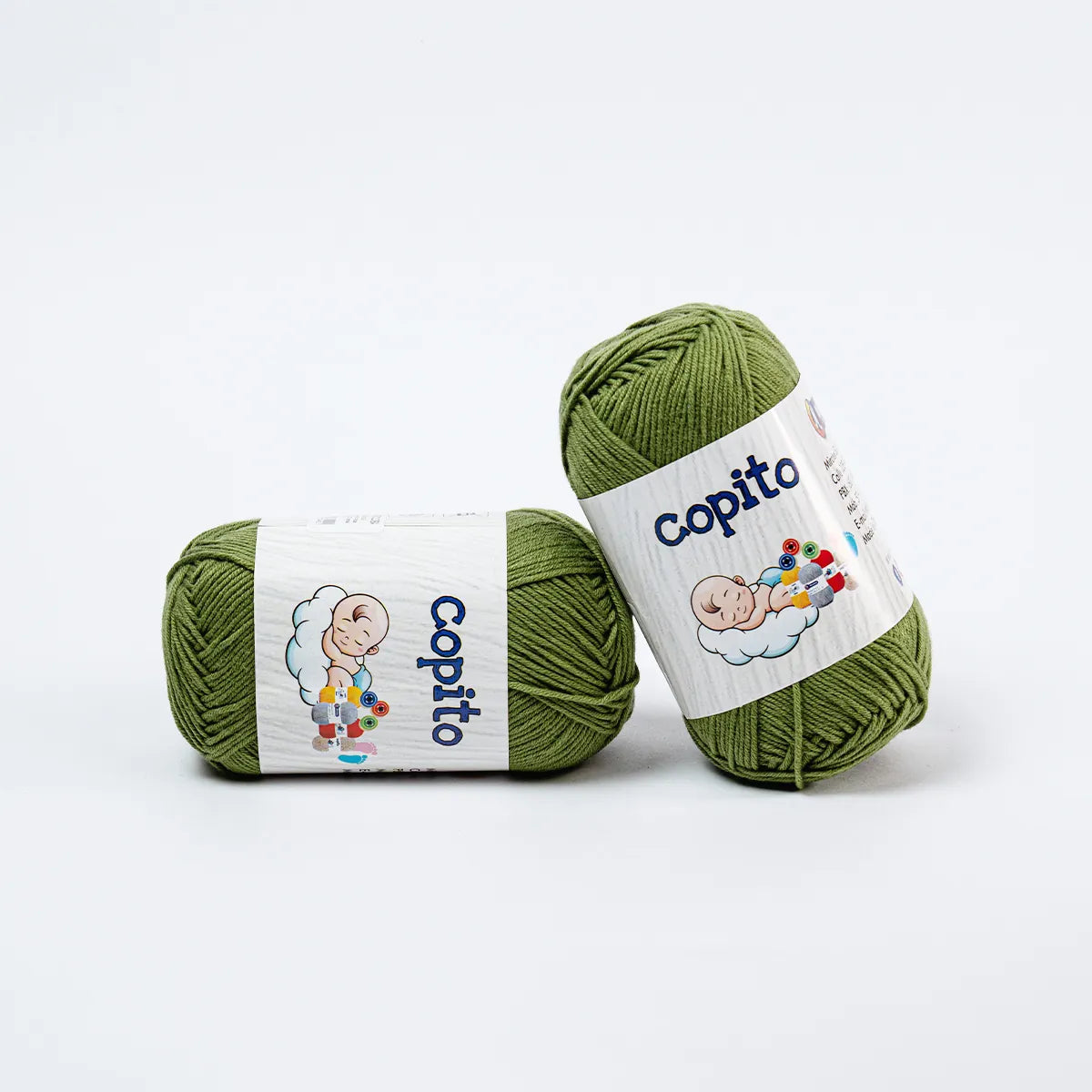Lana Copito Verde Militar 8354