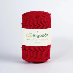 Piola Eco Algodón 3mm Rojo