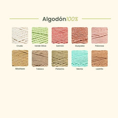 Hilaza Algodón 100% 3mm Mostaza
