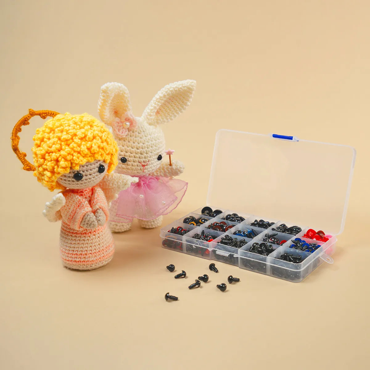 Set Ojos y Narices Colores Amigurumis