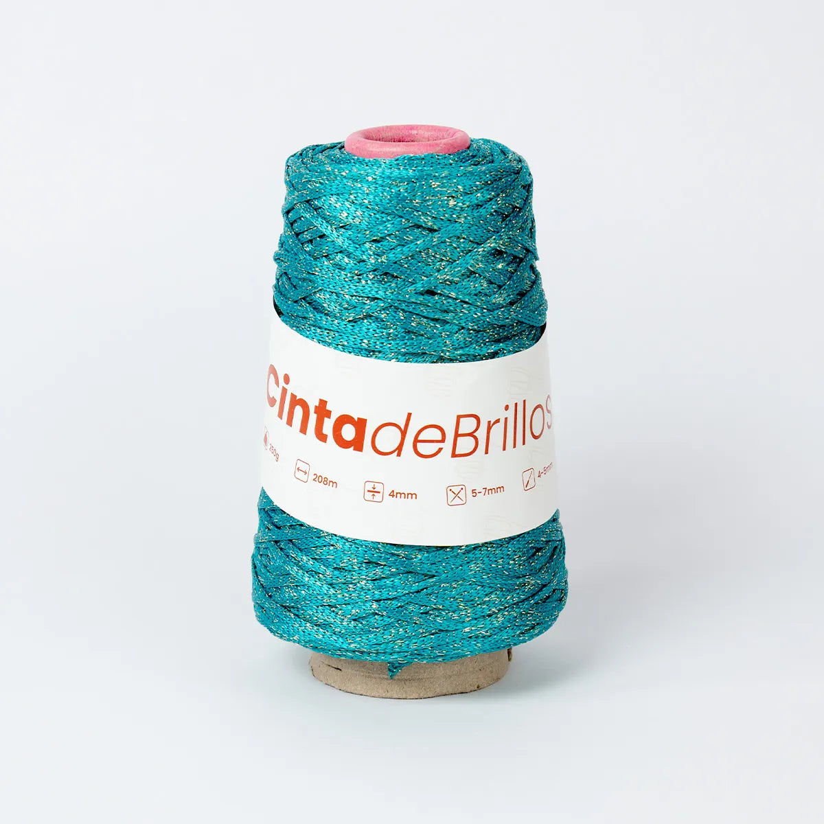 Cinta de Brillos 4mm Aguamarina/Dorado