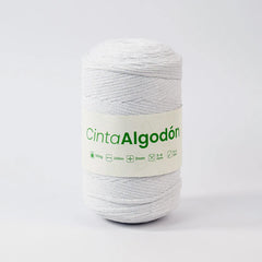 Cinta Tejida Eco Algodón 3mm Blanco