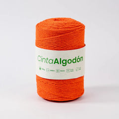Cinta Tejida Eco Algodón 3mm Naranja