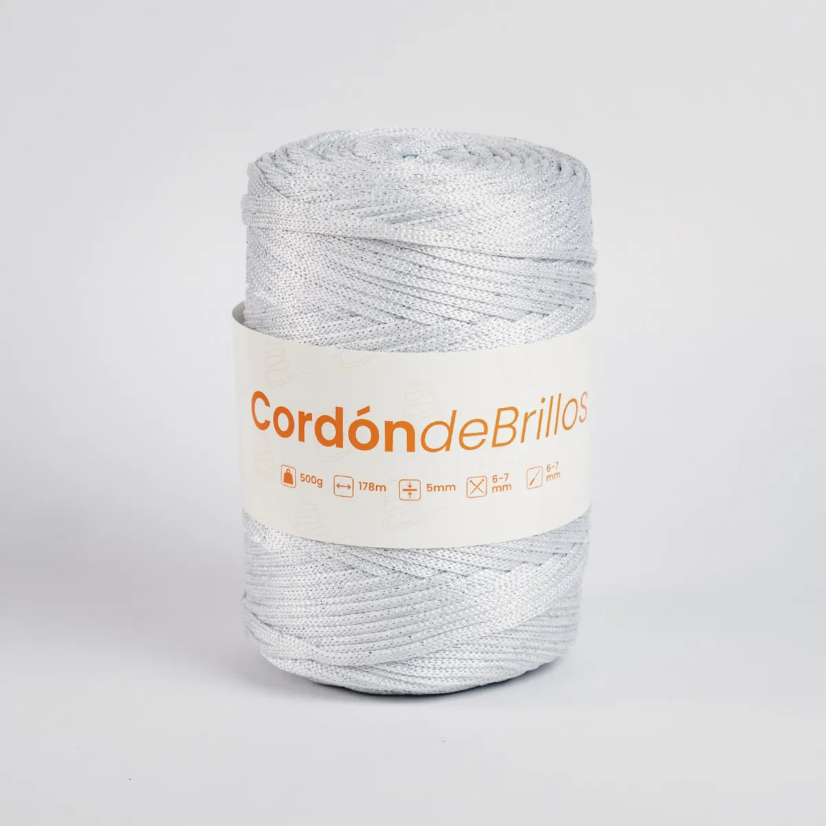 Cordón de Brillos Blanco/Plateado
