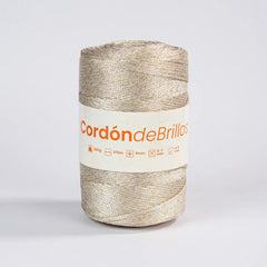 Cordón de Brillos Crema/Dorado