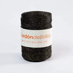 Cordón de Brillos Negro/Dorado
