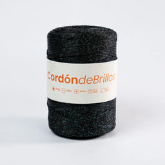 Cordón de Brillos Negro/Tornasol