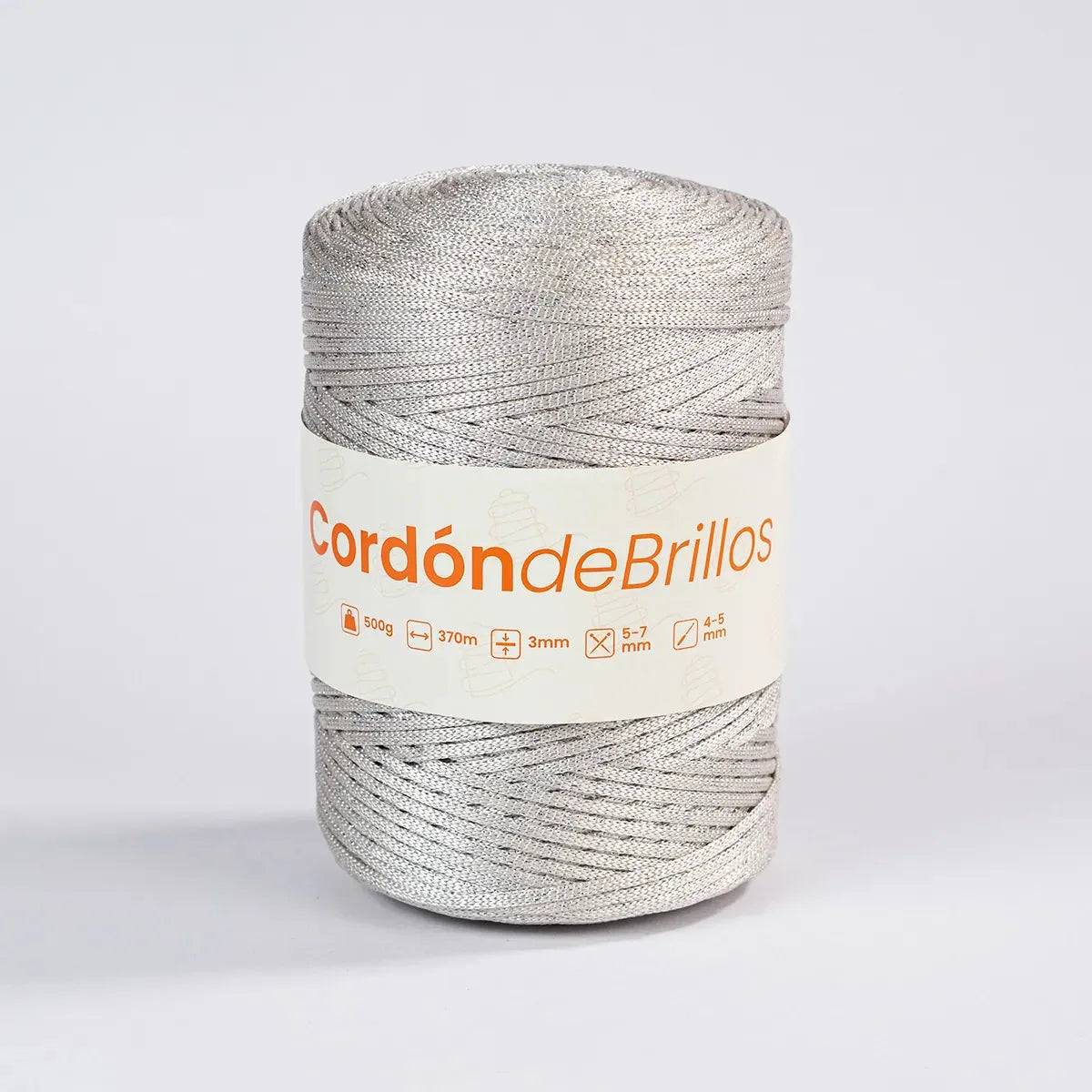 Cordón de Brillos Crema/Plateado