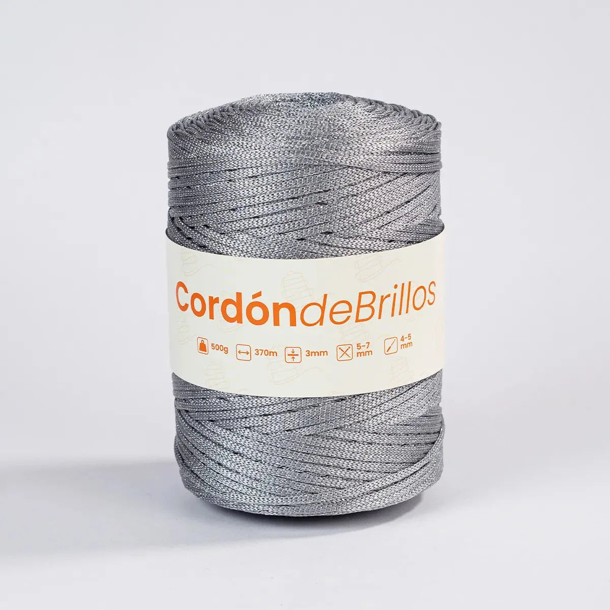 Cordón de Brillos Plateado/Plateado
