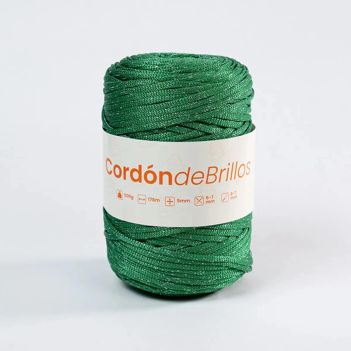 Cordón de Brillos Verde/Plateado