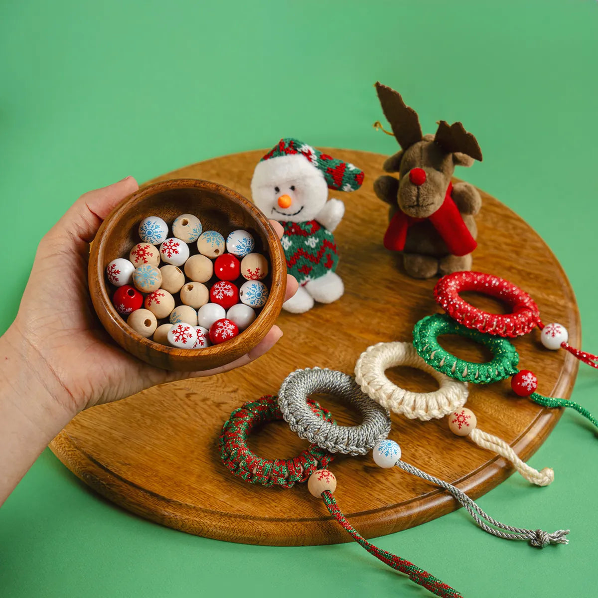 Cuentas Navideñas Copos de Nieve