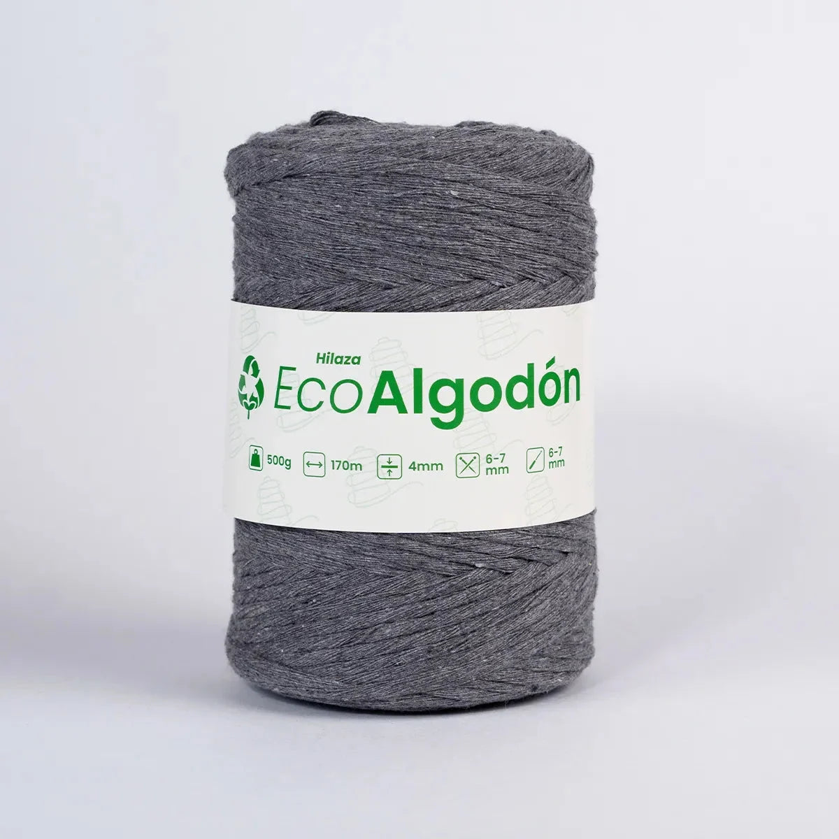 Hilaza Eco Algodón 4mm Gris Oscuro