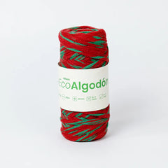Hilaza Eco Algodón 4mm Navidad Rojo/Verde