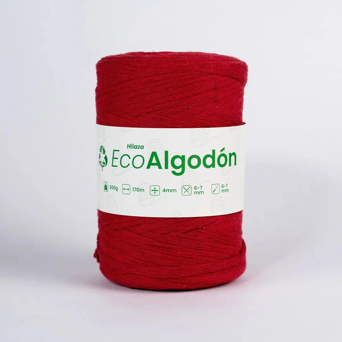 Hilaza Eco Algodón 4mm Rojo