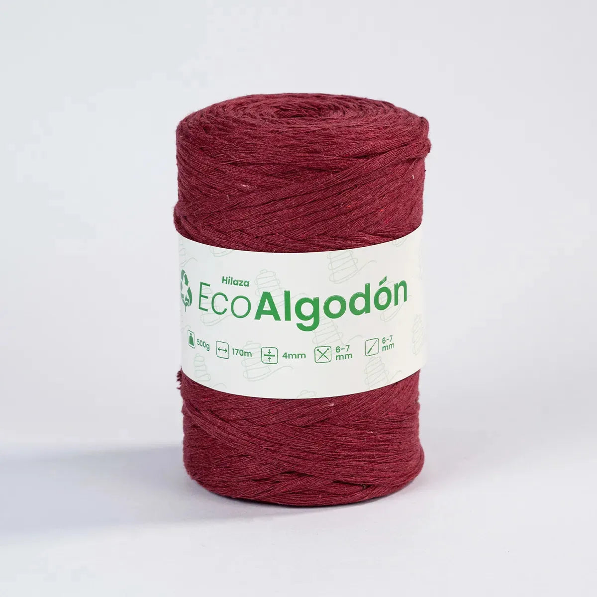 Hilaza Eco Algodón 4mm Vinotinto
