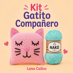 Kit Gatito Compañero - Lana Calico