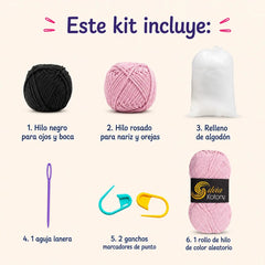 Kit Gatito Compañero - Lana Silvia Kotony