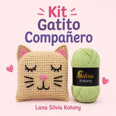 Kit Gatito Compañero - Lana Silvia Kotony
