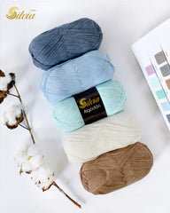 Lana Silvia Algodón Azul Cielo 608