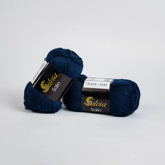 Lana Silvia Satin Azul Naval 5005
