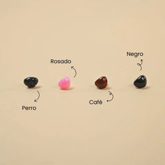 Set Ojos y Narices Colores Amigurumis