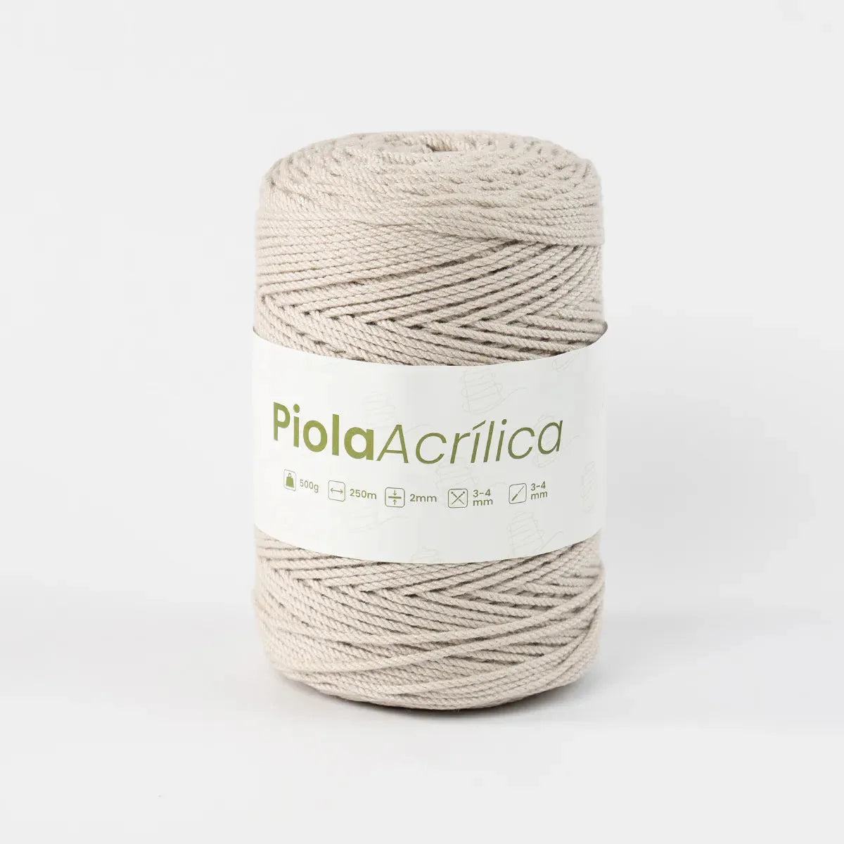 Piola Acrílica 1.5mm-2mm Arena