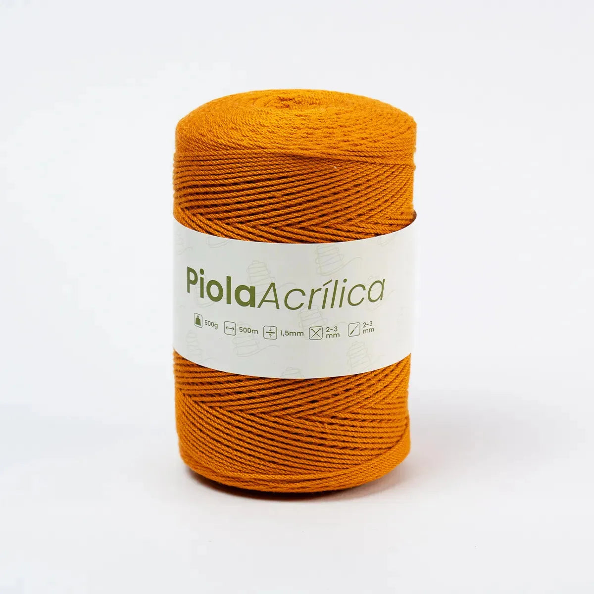 Piola Acrílica 1.5mm-2mm Mostaza