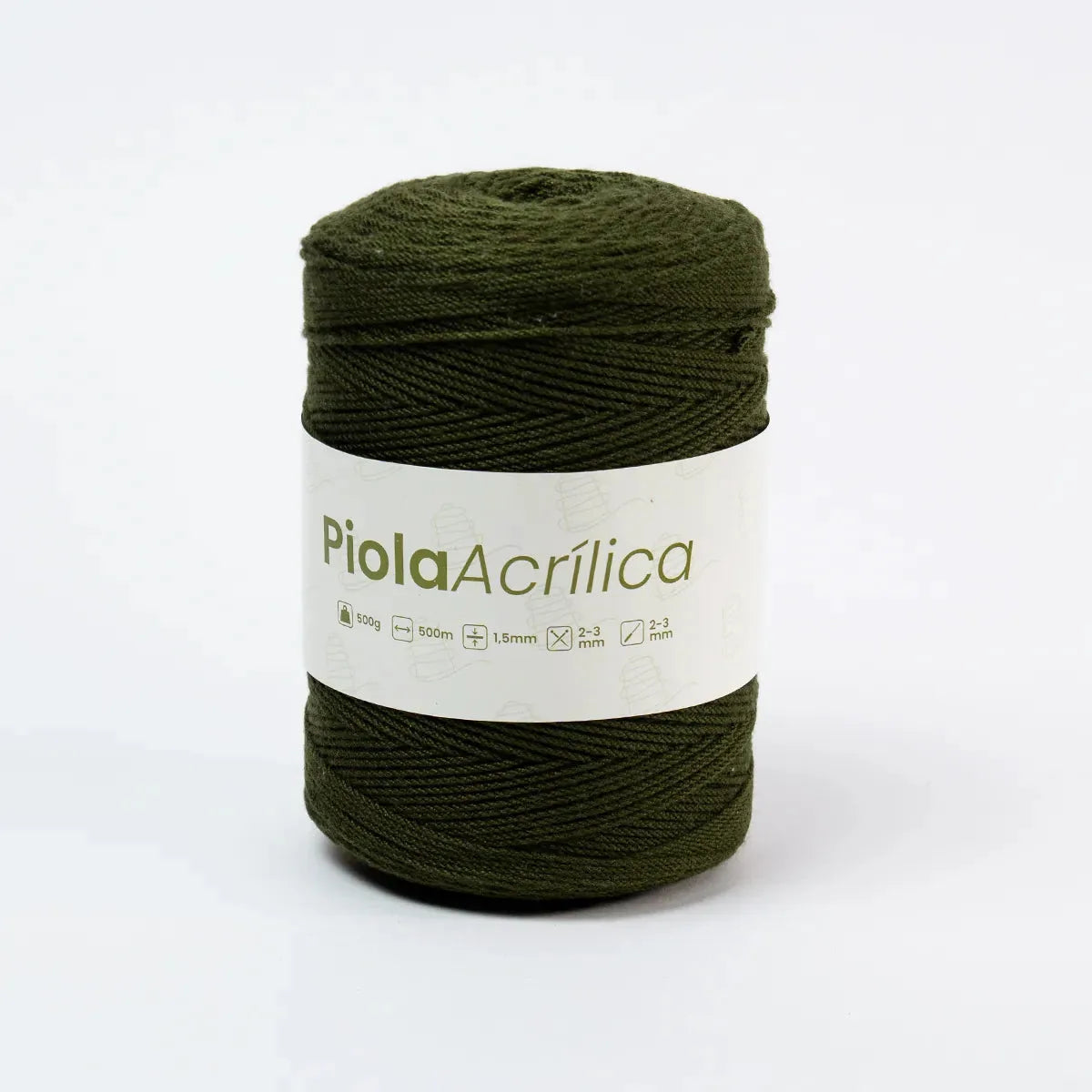 Piola Acrílica 1.5mm-2mm Verde Militar