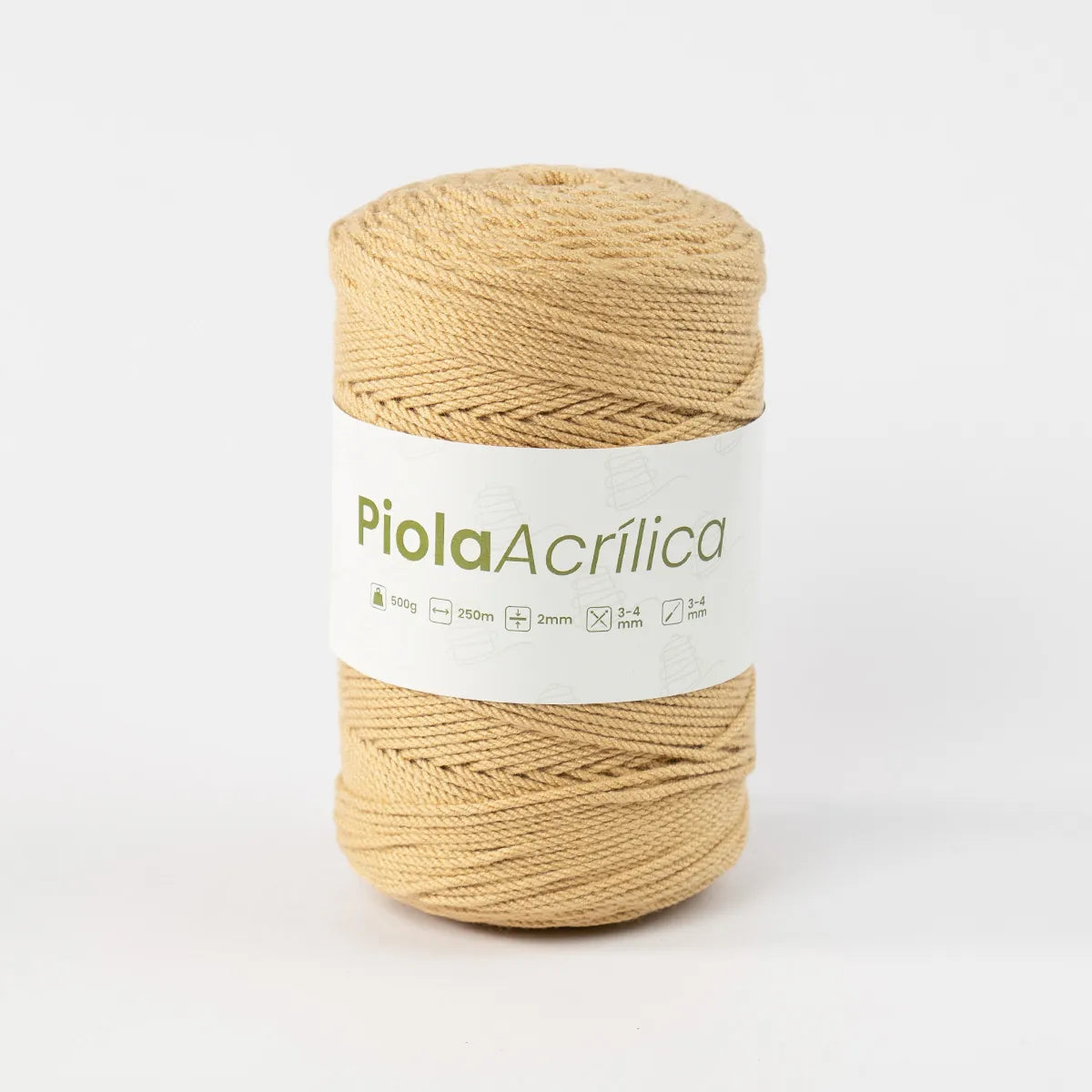 Piola Acrílica 1.5mm-2mm Dorado