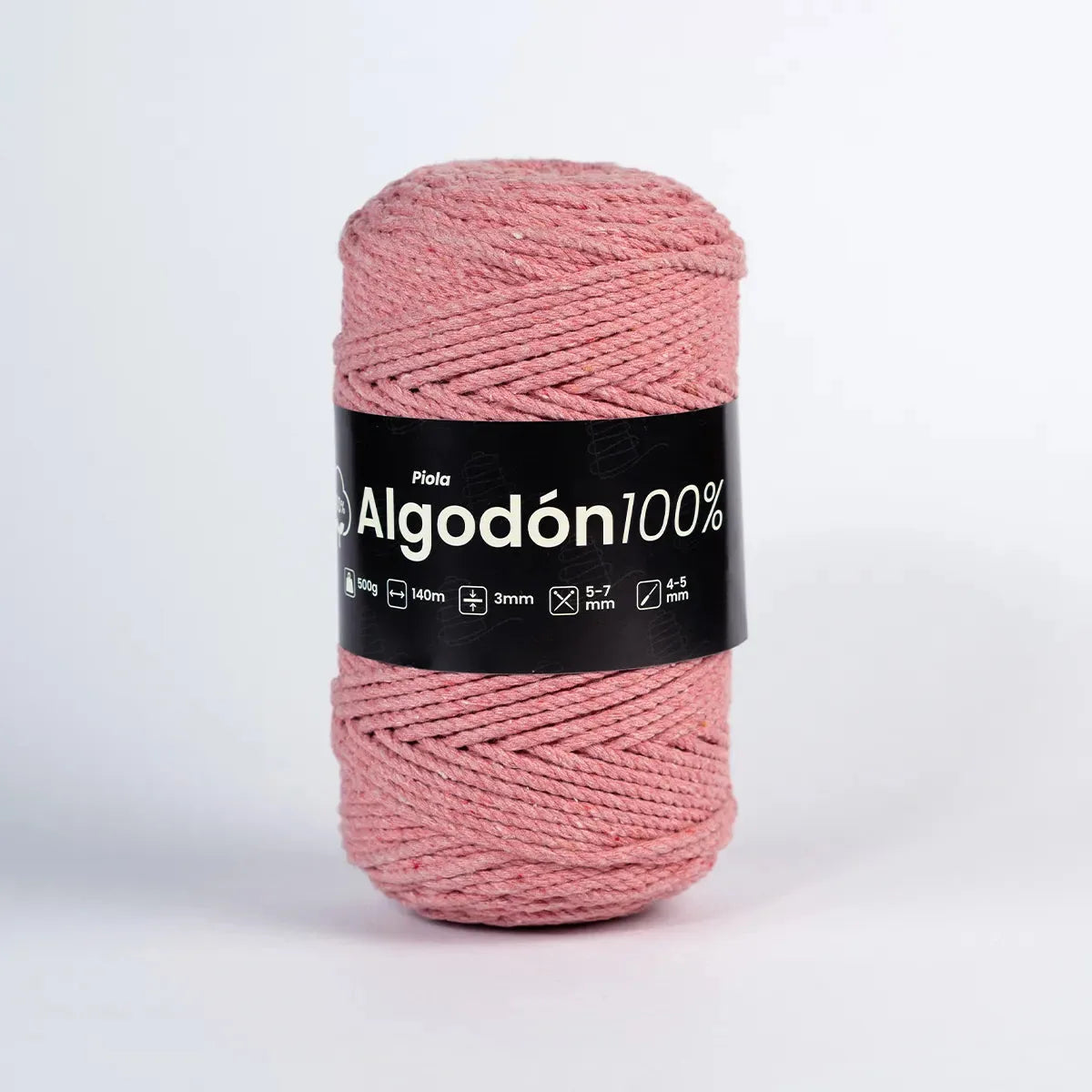 Piola Algodón 100% 3mm Salmón