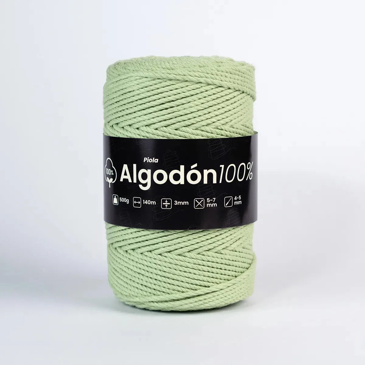 Piola Algodón 100% 3mm Verde Oliva