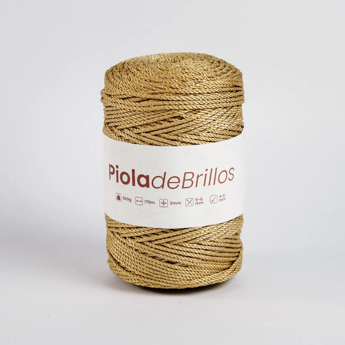 Piola de Brillos 2mm Oro/Dorado