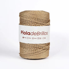 Piola de Brillos 2mm Dorado/Dorado