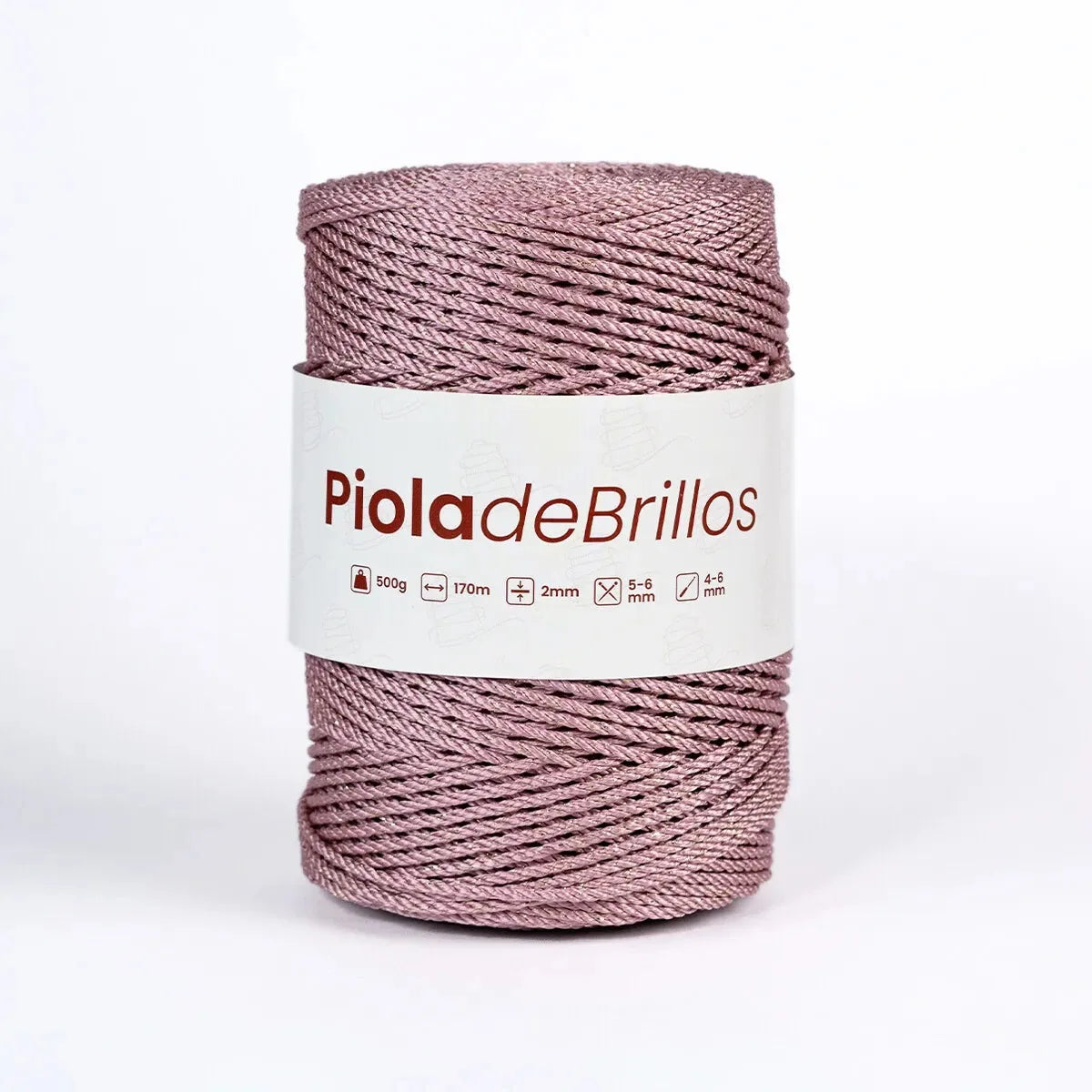 Piola de Brillos 2mm Palorosa/Dorado