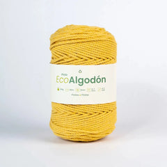 Piola Eco Algodón 3mm Amarillo