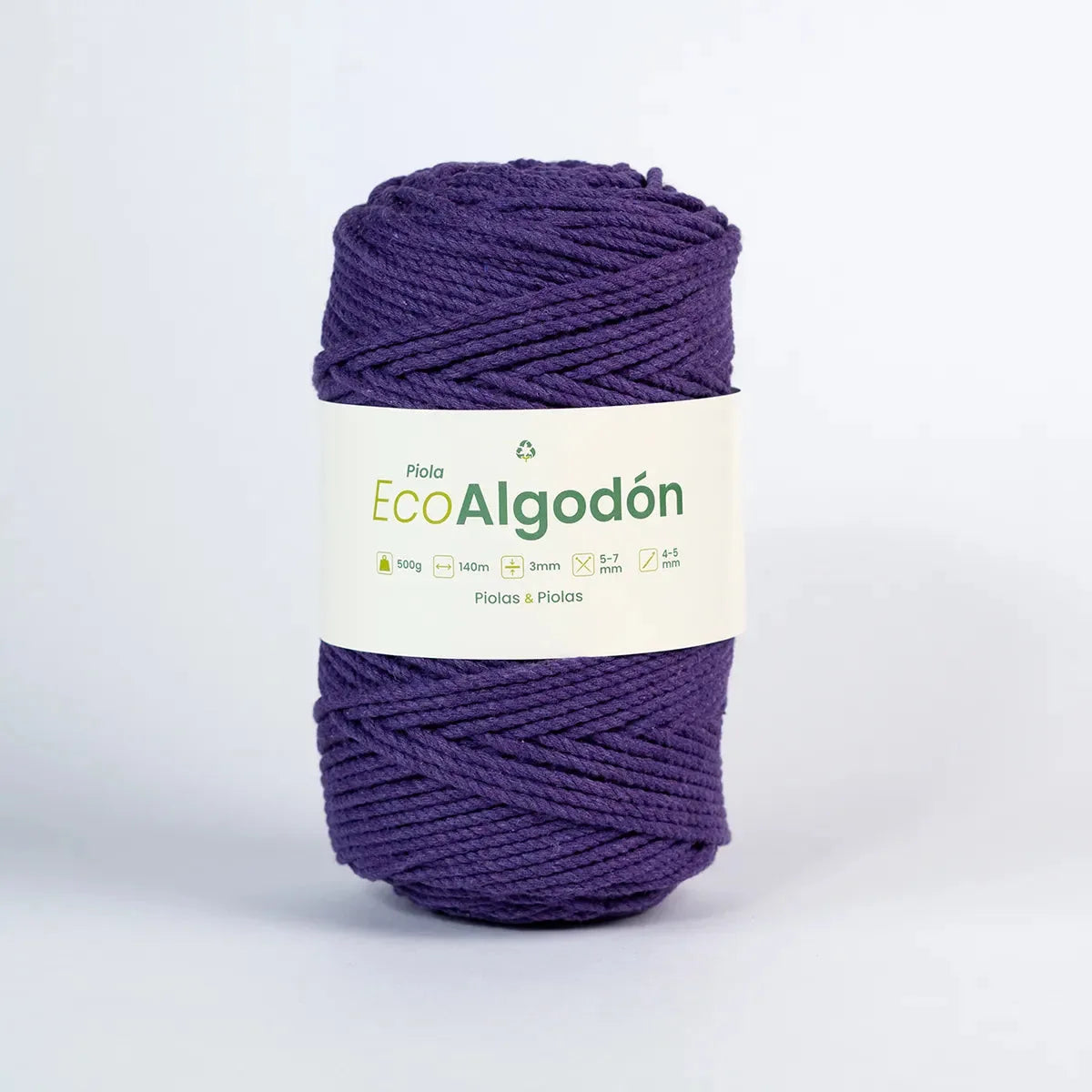 Piola Eco Algodón 3mm Berenjena