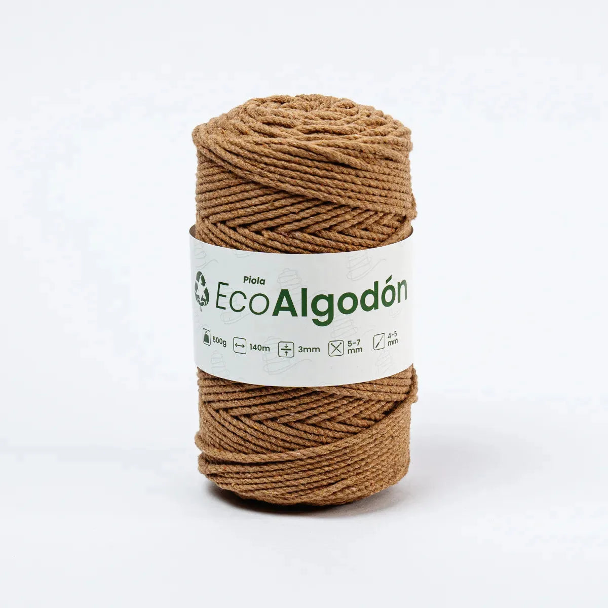 Piola Eco Algodón 3mm Carmelita