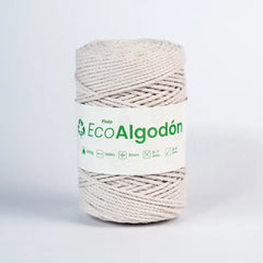 Piola Eco Algodón 3mm Crudo